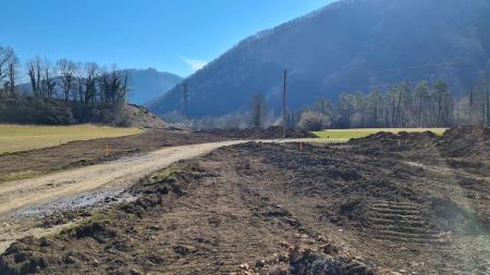 Obvoznica Tolmin_nasipanje trase (6)